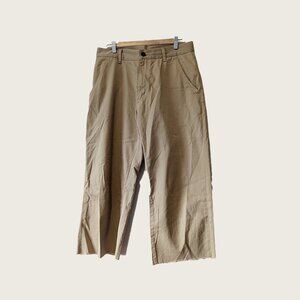 UNIFORM BRIDGE - Raw hem cropped pants - Sz L
